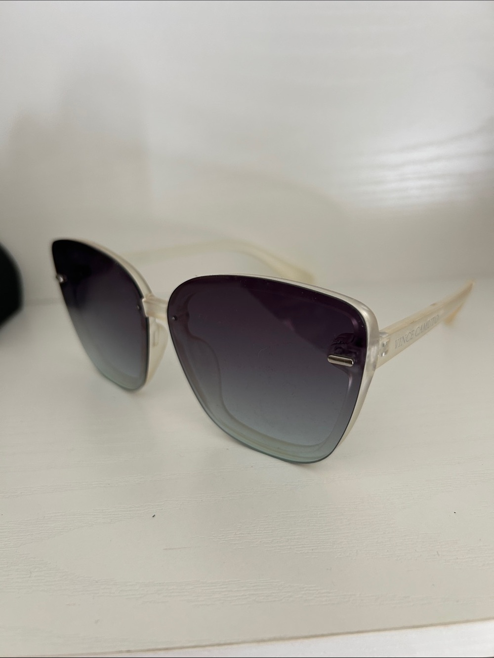 Vince Camuto Purple Gradient Lens Sunglasses with Clear Frame
